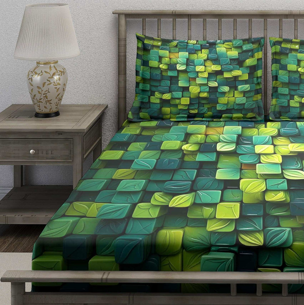 3D Green Geometric Cubes - Image 3