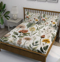 White Vintage Botanical Garden Bedsheet - Image 1