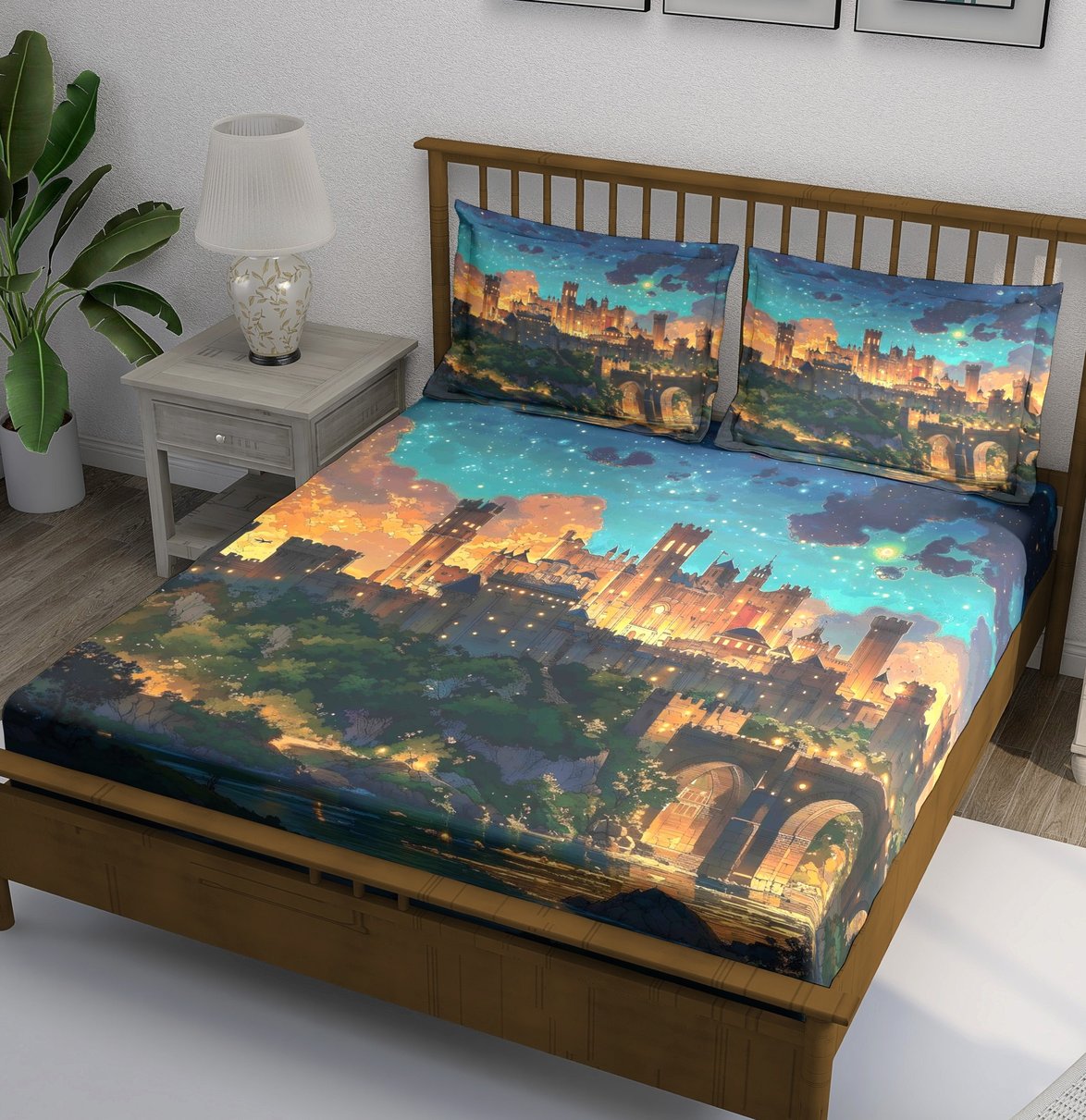 Fantasy Starlit Cityscape - Image 1