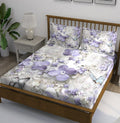 Purple Lavender Floral Butterfly Bedsheet - Image 1