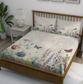 Cream Butterfly Wildflower Meadow Bedsheet - Image 1