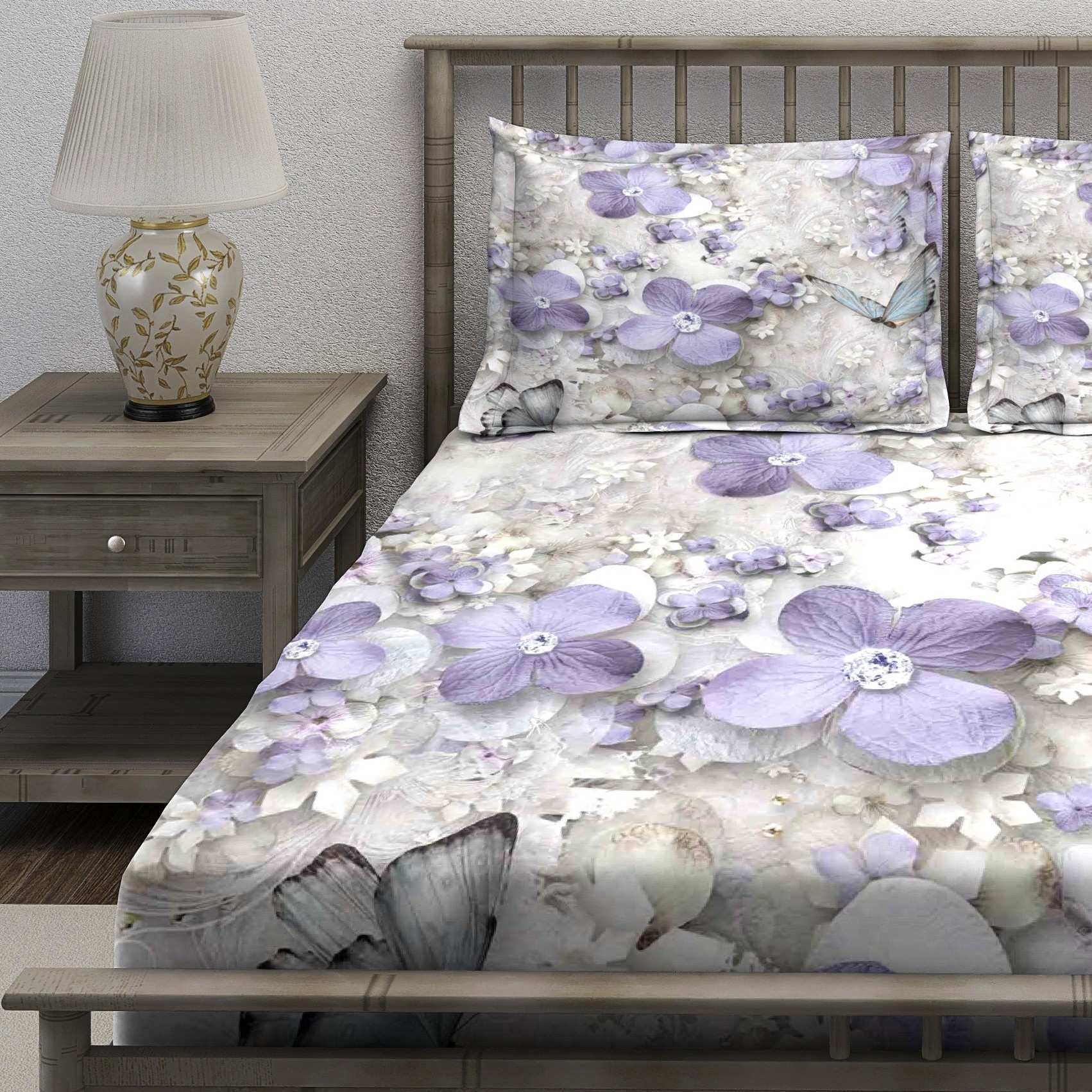 Whimsical Garden Birds and Flowers Bedsheet - Image 2