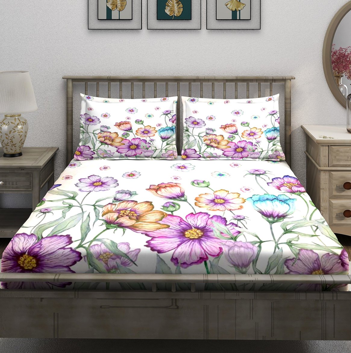 Multicolor Daisy Garden Bedsheet - Image 2